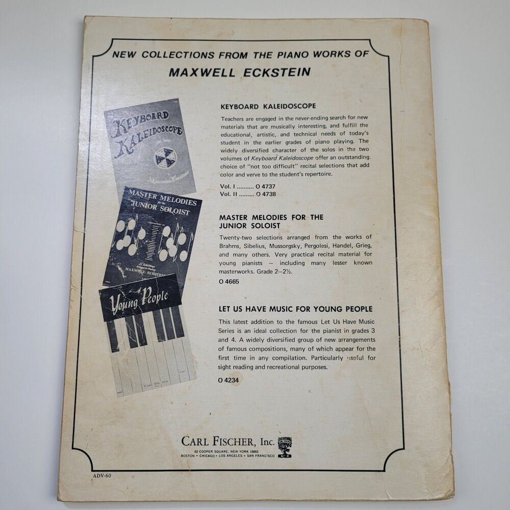 Let Us Have Music For Piano, Volume One, Carl Fischer, 1940, #SM2 - Picture 2 of 2